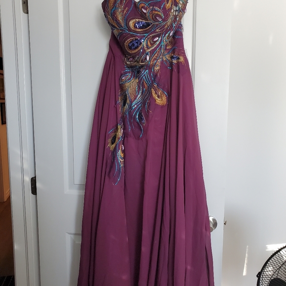 Peacock Prom Dress - Picture 2 of 3